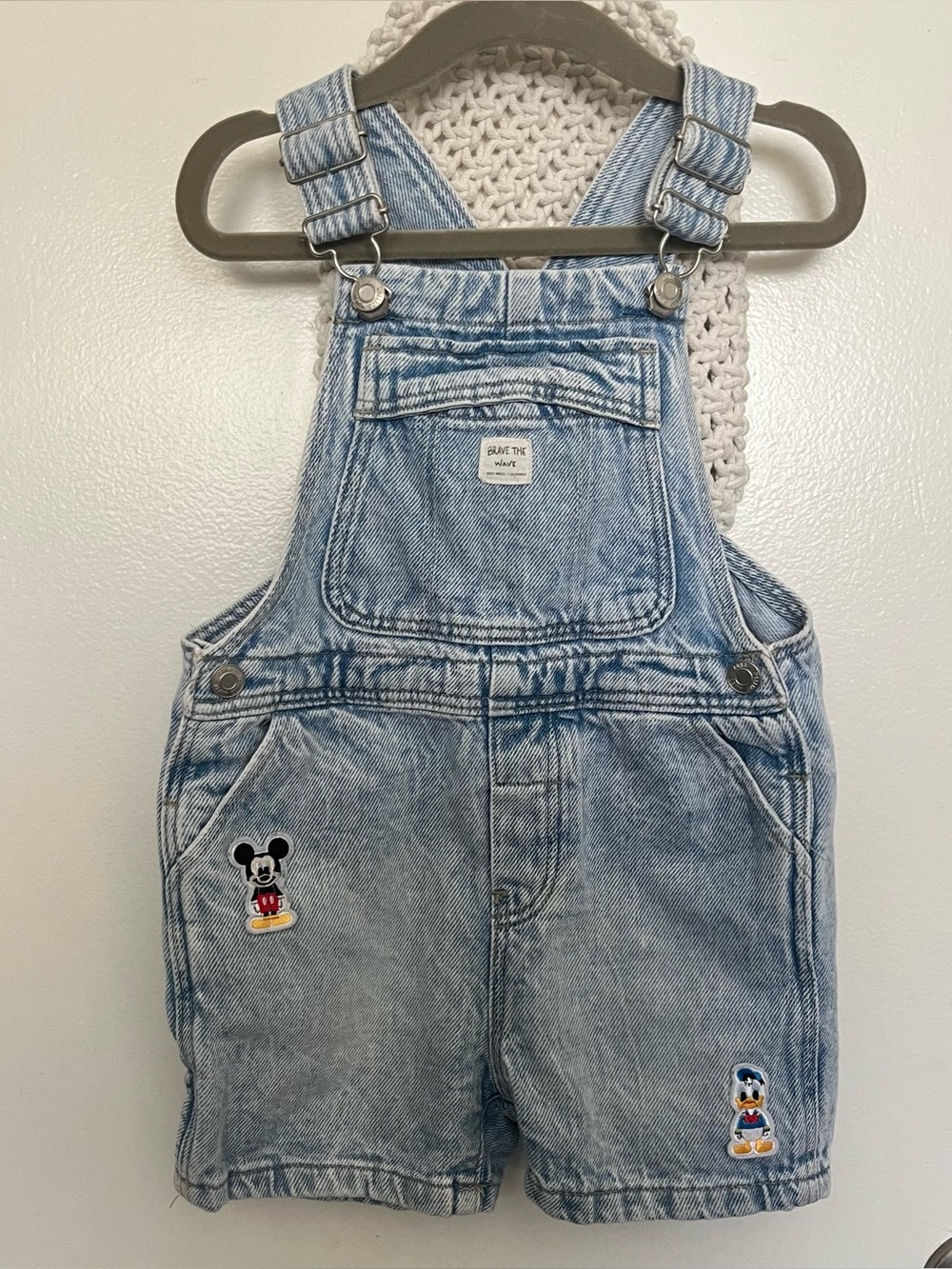 Zara Mickey & Donald Duck Patch Overalls Size 18-24 months
